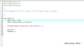 C Programming Language Video Tutorials for Beginners 90 memcpy Function 2