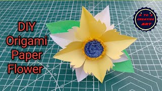 Paper Craft Tutorial | Paper Flower | Easy Paper Flower | Origami Paper Craft | School Project