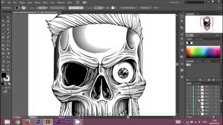 Timelapse Process design barber skull by Yoh Dabrooks