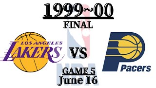 【NBA】1999~00 FINAL レイカーズ vs ペイサーズ 第5戦 0616