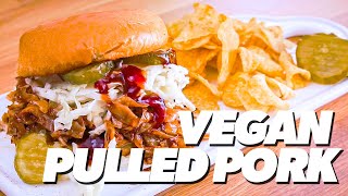 The Best Vegan BBQ Pulled "Pork" EVER! (Yuba Pulled Pork) with Simple Vegan Slaw
