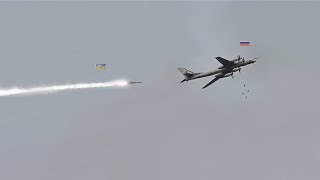 恐ろしい瞬間！ウクライナの対空システムは最近、ロシアのTu-95戦略爆撃機を破壊した。