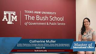 Catherine Muller talks career opportunities after The Bush School