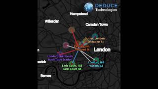 🕸️🔵 Spider Net Map Visualization 🗺️ #D3js #GIS #GeospatialTech #WebMapping #SpiderNetMap
