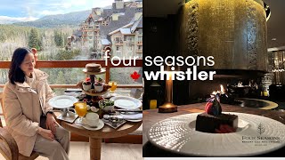 four seasons whistler | mountain view room, balcony breakfast, contemporary art and tasting menu!