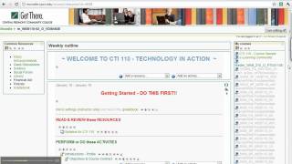Moodle: Template Course from Scratch- I: Course Blocks I