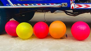 Experiment Car vs Water Balloons | Crushing crunchy & soft things by car | Episode 01