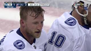 Steven Stamkos Sucker Punches Nick Foligno (Apr. 14, 2019) (ECQF Game 3)