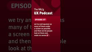 "Should we use dashboards?" - answered by Page Laubheimer on the NN/g UX podcast. #ux  #podcast
