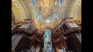 The Prunksaal,  Grand Hall of the Austrian National Library, Hofburg, Vienna: apotheosis of Baroque