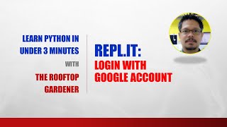 Python For Beginners in 3 Minutes | Repl.it Login With Google Account