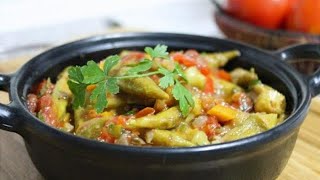 Okra in the oven - I recomand you do it in this way #veganfood #greekfood