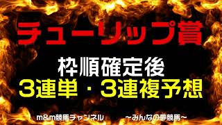 チューリップ賞2022　枠順確定後　3連単・3連複最終予想