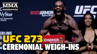 UFC 273 Ceremonial Weigh-Ins | Chimaev vs. Burns Final Staredown, Volkanovski vs. Korean Zombie