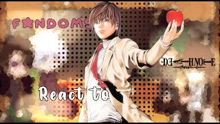 Fandoms react to Death Note part 1 [death note,saiki k, jjk, dandadan, fnaf] #anime #reaction #gacha