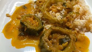 Coconut milk Karela and Guyana Shrimp #bittermelon