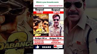 dabang 2 versus Singham returns movie comparison box office collection#shorts #viral#shortsfeed