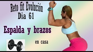 Reto Fit evolución Dia 61/  Rutina 1540 - trabaja tu espalda y brazos con esta rutina