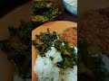 Saatnya makan.!! Jeruk pakis tempe goreng telur dadar