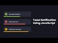 Toast Notification Using HTML CSS & JavaScript | Toast Notification