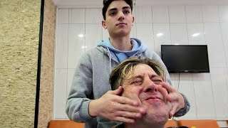 💈$1 TURKISH BARBER SHAVE by HONEST 16 Yr Old | Istanbul, Turkey 🇹🇷