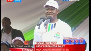 NASA Presidential Aspirant Raila Odinga's full speech at Kakamega rally
