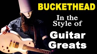 Buckethead playing in the style of Guitar Greats