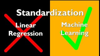 Machine Learning Basics 05: Standardization and why you shouldn't do it for linear regression