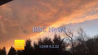 BBC News intro 12am 6.2.22 MOCK