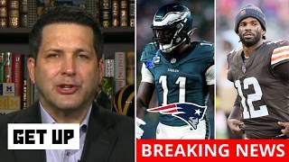 GET UP | Adam Schefter LATEST on Patriots offer 2nd-rounder for AJ Brown - Shedeur Sanders as QB1?