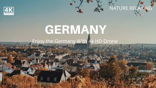 FLYING OVER GERMANY 4K UHD Amazing Beautiful Nature Scenery with Relaxing Music for Stress Relief