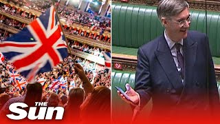 Jacob Rees-Mogg plays Rule, Britannia! In the House of Commons