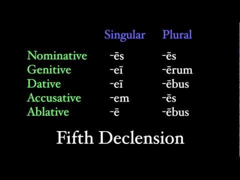 What is a fifth declension noun?