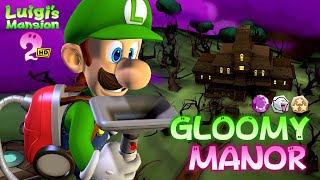 Luigi's Mansion 2 HD - World 1: Gloomy Manor (All Gems, Boo Locations \u0026 3-Star Rank)