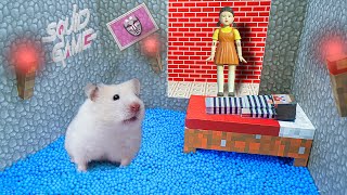 Hardest Hamster Challenge 4 🐹 Hamster Escape From Squid Game Minecraft Maze 🐹 Wo