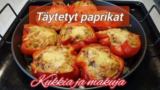 Täytetyt paprikat, nam 😋 #paprika #cheese