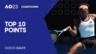 Coco Gauff | Top 10 Points | Australian Open 2023