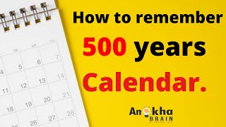 500 years Calendar-Part 2 by Deepak Jain| ANOKHA BRAIN