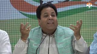 AICC Press Briefing By Rajeev Shukla at Congress HQ