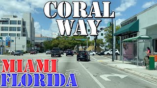 Coral Way - Miami - Florida - 4K Neighborhood Drive