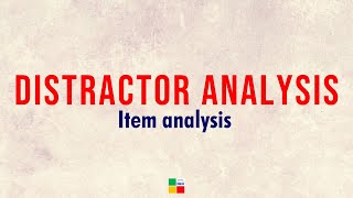 Distractor Analysis || Item analysis ||Assessment and Evaluation || tsin-eng