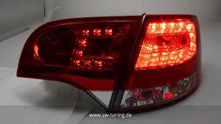 SW-Light LED Rückleuchten passend für Audi A4 B7 Avant 04-08 red/crystal SW-Tuning