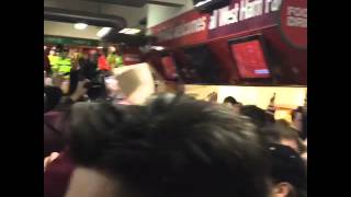 West Ham Fans Going Mental On The Concourse Away At Liverpool