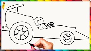 How To Draw A Racing Car Step By Step 🏎️ Race Car Drawing Easy