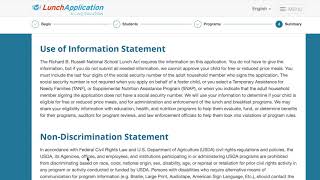Free/Reduced Meal Application Tutorial