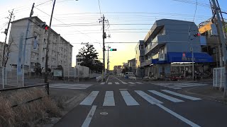 【自転車車載・夕方】足立区島根～石塚公園北～足立栗原北郵便局(2021/01/14)　※夕方のため手ブレ補正効かず