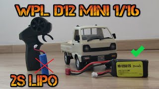 1:16 WPL D12 Mini on 2S Lipo!