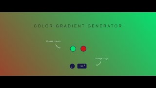 Simple Color Gradient Generator using JavaScript