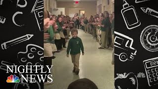 6-Year-Old Gets Big Welcome Back To School After Final Chemo Treatment | NBC Nightly News