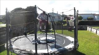 Rich Swann's Standing/Jumping 450 Splash on trampoline!